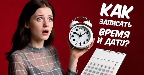 Как записать дату и время?